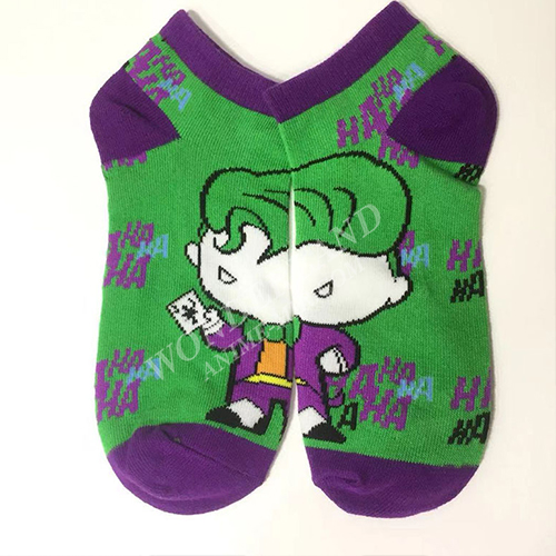 Носки Джокер короткие зелено-фиолетовые